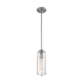 Nuvo Fixture, Pendant, 1-Light, Incandescent, 60W, 120V, T9, Medium Base, Finish: Brushed Nickel 60/7140